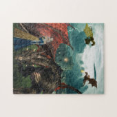 Queen Dragons Wyvern Feuerparadies Burg Puzzle (Horizontal)