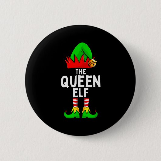 Queen Elf Matching Family Christmas Women Button (Vorderseite)