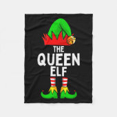 Queen Elf Matching Family Christmas Women Fleecedecke (Vorderseite)