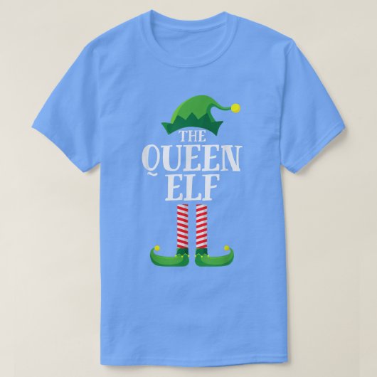 Queen Elf Matching Family Group Weihnachts-Party P T-Shirt (Design vorne)
