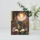 Queen Elizaabeth I. - Rottweiler Postkarte (Stehend Vorderseite)