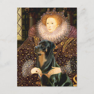 Queen Elizaabeth I. - Rottweiler Postkarte