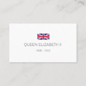 Queen Elizabeth 2. Visitenkarte (Rückseite)