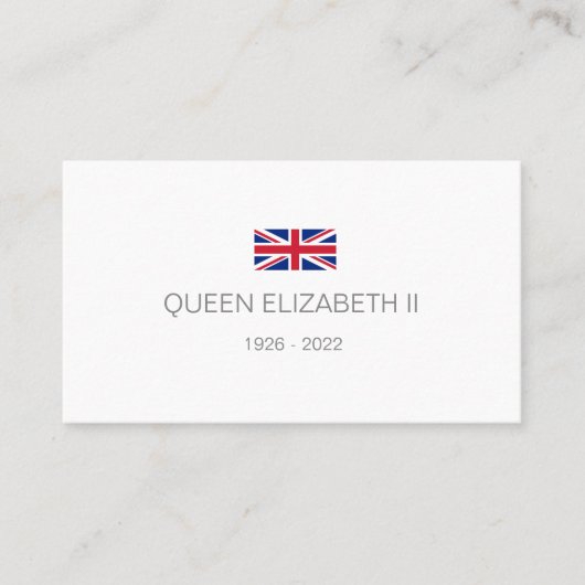 Queen Elizabeth 2. Visitenkarte (Vorderseite)
