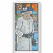 Queen Elizabeth At Paddington Station Aufkleber (Vorderseite)