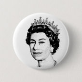 QUEEN ELIZABETH BUTTON BACK ABZEICHEN (Vorderseite)