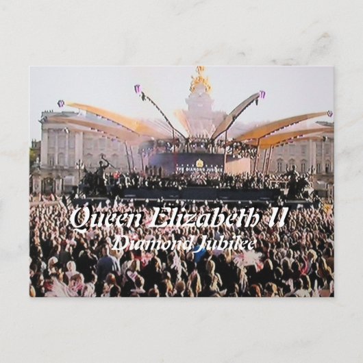Queen Elizabeth Diamond Jubilee Konzert Postkarte (Vorderseite)