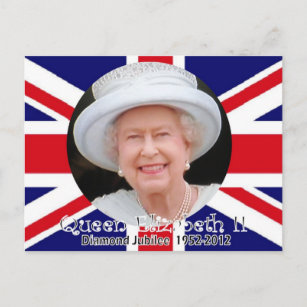 Queen Elizabeth Diamond Jubilee Porträt Postkarte