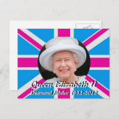 Queen Elizabeth Diamond Jubilee Porträt Postkarte (Vorne/Hinten)