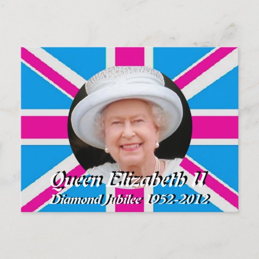 Queen Elizabeth Diamond Jubilee Porträt Postkarte (Vorderseite)
