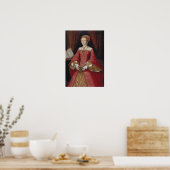 Queen Elizabeth hat das erste Portrait gedruckt Poster (Küche)