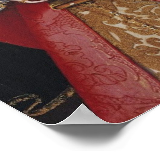 Queen Elizabeth hat das erste Portrait gedruckt Poster (Ecke)