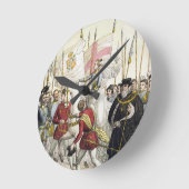 Queen Elizabeth I (1530-1603) Rallying the Troops Runde Wanduhr (Winkel)