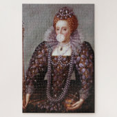 Queen Elizabeth I bläst weißes Kaugummi Puzzle (Vertikal)