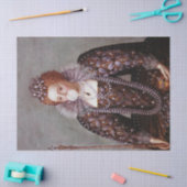 Queen Elizabeth I bläst weißes Kaugummi Seidenpapier (Basteln)