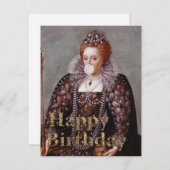Queen Elizabeth I bubble gum Glückwunsch Geburtsta (Vorne/Hinten)