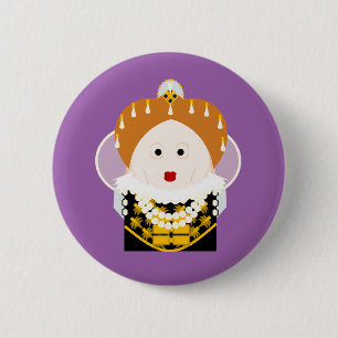 Queen Elizabeth I Button