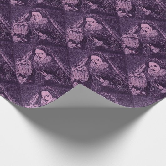 Queen Elizabeth I. im Lavendel Geschenkpapier (Ecke)