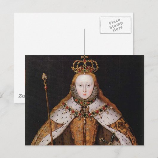 Queen Elizabeth I Postkarte (Vorne/Hinten)