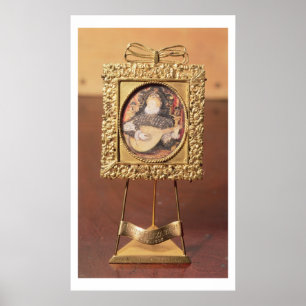 Queen Elizabeth I. spielte die Laute (Miniatur ink Poster