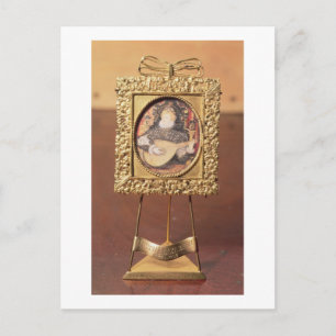 Queen Elizabeth I. spielte die Laute (Miniatur ink Postkarte