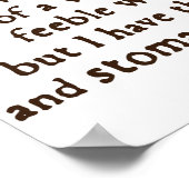 Queen Elizabeth I Tilbury Quote Poster (Ecke)