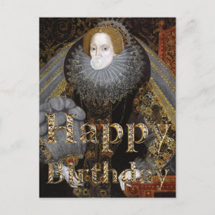 Queen Elizabeth I weiße Kaugummi Alles Gute zum Ge Postkarte