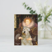 Queen Elizabeth I. - Wheaten Terrier Postkarte (Stehend Vorderseite)