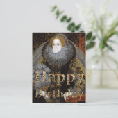 Queen Elizabeth I white gum Happy Birthday Postkarte (Stehend Vorderseite)