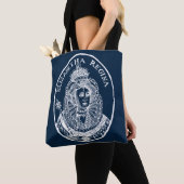 Queen Elizabeth I Woodcut Portrait Tasche (Von Nahem)