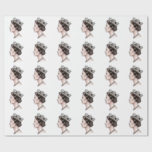Queen Elizabeth II Geschenkpapier (Flach)