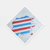 Queen Elizabeth II Jubilee Platinum England Verein Serviette (Ecke)