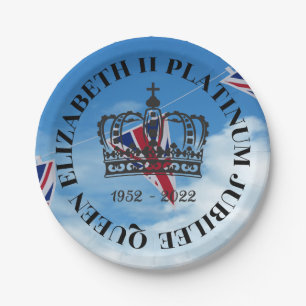 Queen Elizabeth II Platinum Jubilee Papierplatte Pappteller