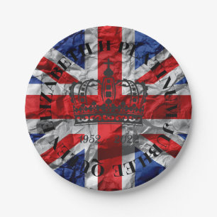 Queen Elizabeth II Platinum Jubilee Papierplatte Pappteller