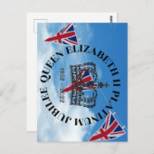 Queen Elizabeth II Platinum Jubilee Postkarte (Vorne/Hinten)