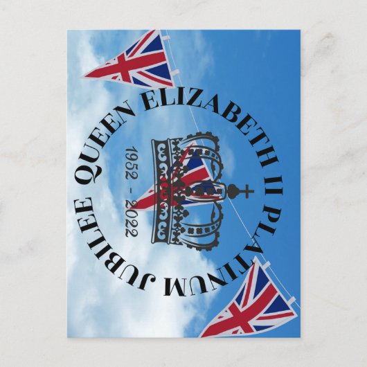 Queen Elizabeth II Platinum Jubilee Postkarte (Vorderseite)