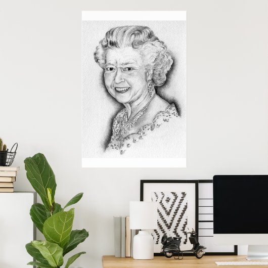 Queen Elizabeth II Poster (Heimbüro)