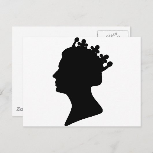 Queen Elizabeth II Postkarte (Vorne/Hinten)