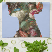 Queen Elizabeth II Silhouette Blume Geschirrtuch (Gefaltet)