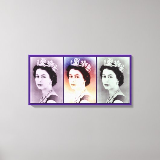 Queen Elizabeth II Trio Leinwanddruck (Vorderseite)