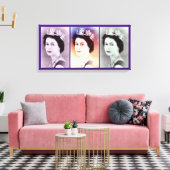 Queen Elizabeth II Trio Leinwanddruck (Insitu (Wohnzimmer))