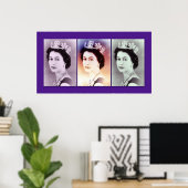 Queen Elizabeth II Trio Poster (Heimbüro)