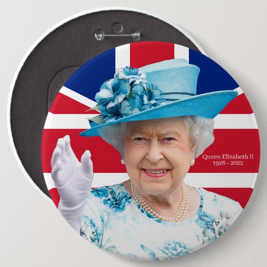 Queen Elizabeth ll Button (Vorne & Hinten)