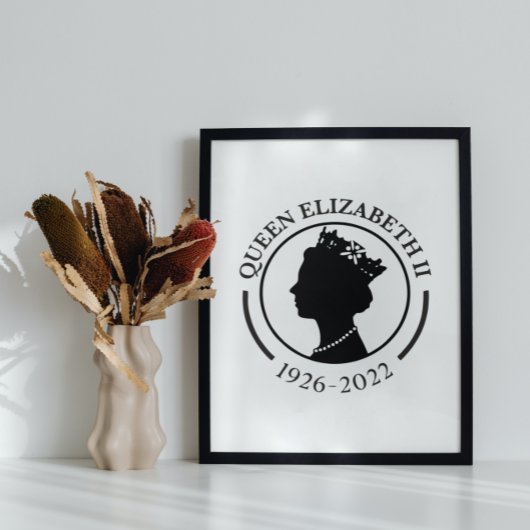 Queen Elizabeth ll Gedenkposter Print Poster
