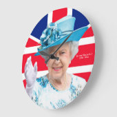 Queen Elizabeth ll Große Wanduhr (Winkel)