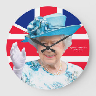 Queen Elizabeth ll Große Wanduhr