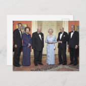 Queen Elizabeth ll, Tony Blair, Margaret Thatcher Postkarte (Vorne/Hinten)