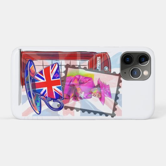 Queen Elizabeth - London Tourist Big Ben Case-Mate iPhone Hülle (Rückseite (Horizontal))