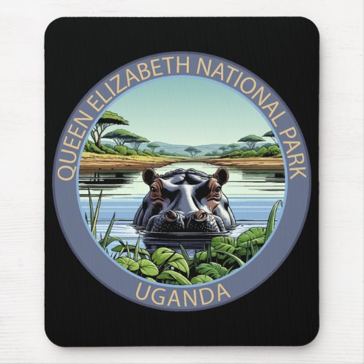 Queen Elizabeth National Park Uganda Mousepad (Vorne)
