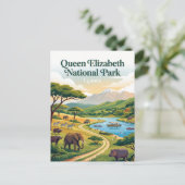 Queen-Elizabeth-Nationalpark Uganda Postkarte (Stehend Vorderseite)